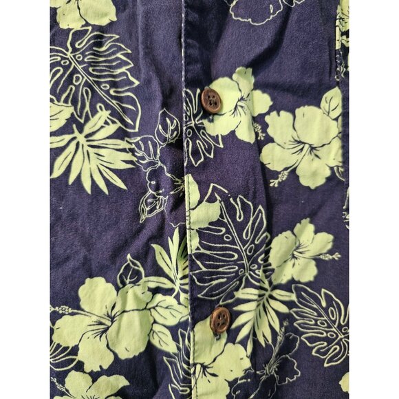28 Palms Shirt Mens XL Blue Green Tropical Floral Hawaiian Outdoor Short Sleeve - Picture 8 of 11